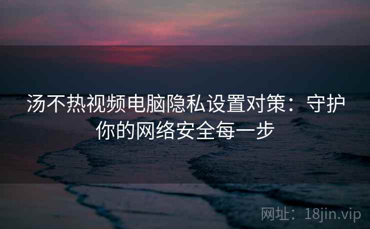汤不热视频电脑隐私设置对策:守护你的网络安全每一步 汤不热视频电脑隐私设置对策:守护你的网络安全每一步