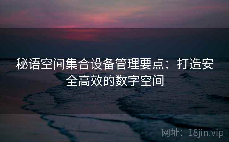 秘语空间集合设备管理要点：打造安全高效的数字空间