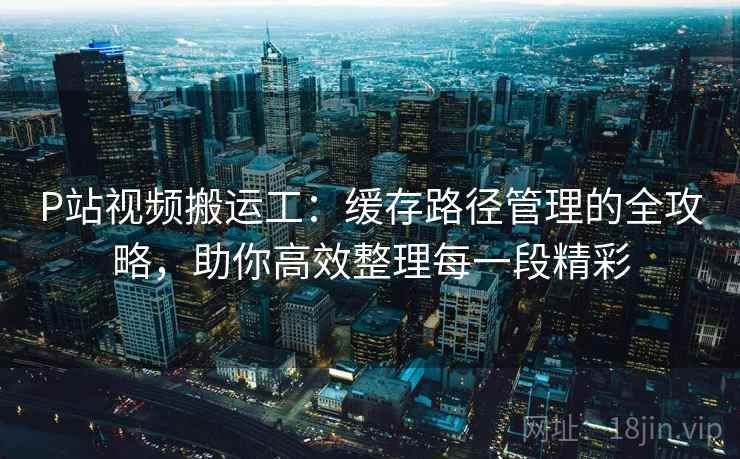 P站视频搬运工：缓存路径管理的全攻略，助你高效整理每一段精彩